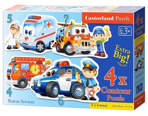 ⁨PUZZLE 4W1 RESCUE SERVICES⁩ w sklepie Wasserman.eu