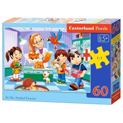⁨Puzzle 60 el. At the Animal Doctor⁩ w sklepie Wasserman.eu