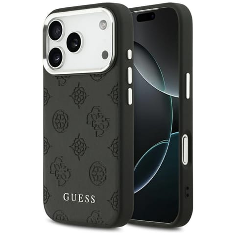 ⁨Guess Peony Hot Stamp Script MagSafe - Etui iPhone 17 Pro (czarny)⁩ w sklepie Wasserman.eu
