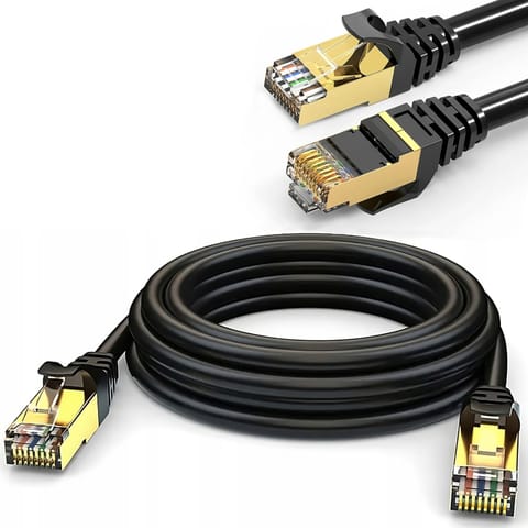 Kabel przewód sieciowy internetowy skrętka RJ45 CAT6 15 m czarny w sklepie Wasserman.eu