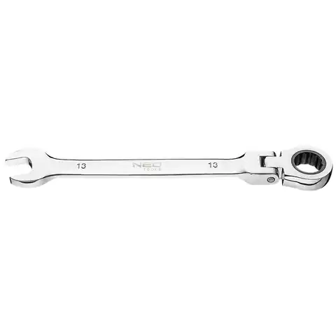 ⁨Combination spanner with joint and ratchet 13 x 185 mm⁩ at Wasserman.eu