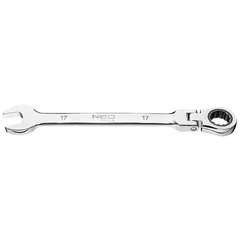 ⁨Combination spanner with joint and ratchet 17 x 230 mm⁩ at Wasserman.eu