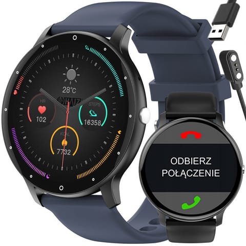 SMARTWATCH UNISEX GRAVITY GT1-1 PRO - ROZMOWY BLUETOOTH, DODATKOWY PASEK (sg027a) w sklepie Wasserman.eu