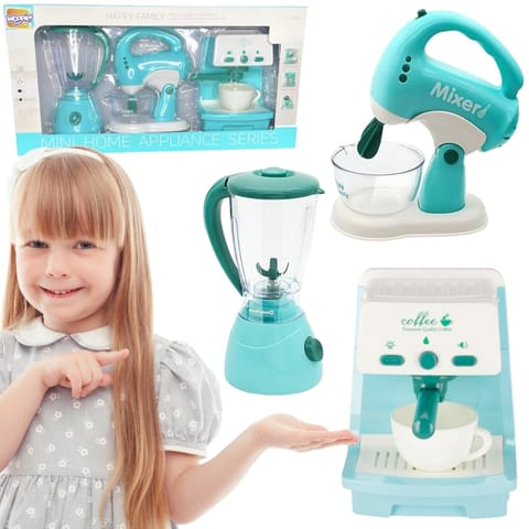 ⁨WOOPIE Zestaw AGD 3w1 Ekspres Mikser Blender Efekty Dźwiękowe Świetlne⁩ w sklepie Wasserman.eu