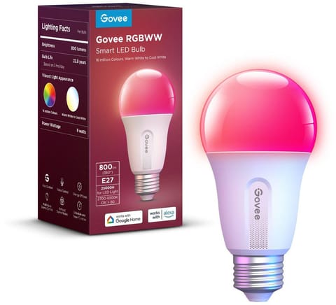 ⁨Govee H6004 Smart Light Bulb Żarówka RGB 800LM, 2.4GHz Wi-Fi + Bluetooth⁩ w sklepie Wasserman.eu