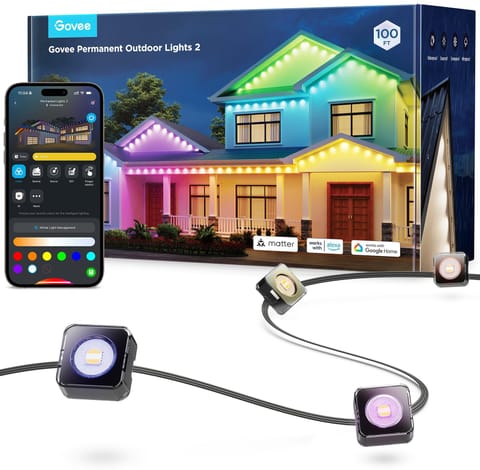 ⁨Govee H705E Permament Outdoor Lights 2 30m Oświetlenie LED RGBICW, Wi-Fi, Bluetooth, IP67⁩ w sklepie Wasserman.eu