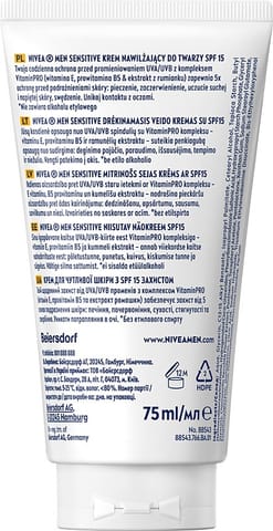 ⁨NIVEA MEN Krem 75ml Sensitive d/twarzy SPF15&⁩ w sklepie Wasserman.eu