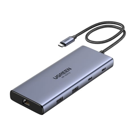 Adapter / Hub USB-C 10w1 Ugreen CM639, 2x HDMI, 2x USB, RJ45, SD/TF, PD 100W w sklepie Wasserman.eu
