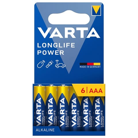 ⁨6x bateria R-03 R03 AAA LR06 1,5V VARTA Longlife Power alkaiczna⁩ w sklepie Wasserman.eu