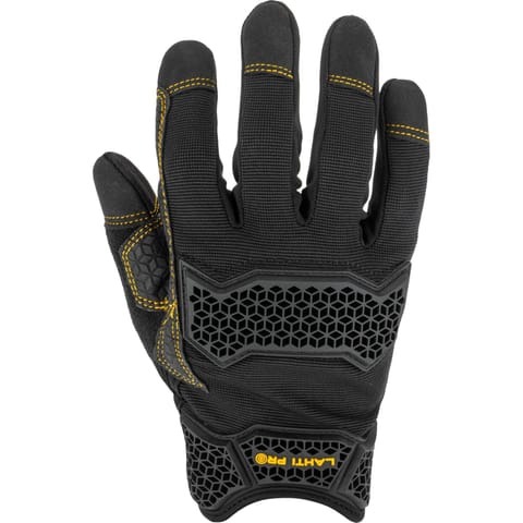 ⁨GLOVES MECHANIC BLACK-YELLOW, L281610P, CARD, "10", CE,LAHTI⁩ at Wasserman.eu