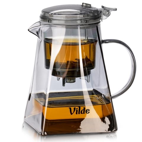⁨DZBANEK SZKLANY 880ml Z ZAPARZACZEM SPUSTOWYM DO HERBATY ZIÓŁ 259424⁩ w sklepie Wasserman.eu