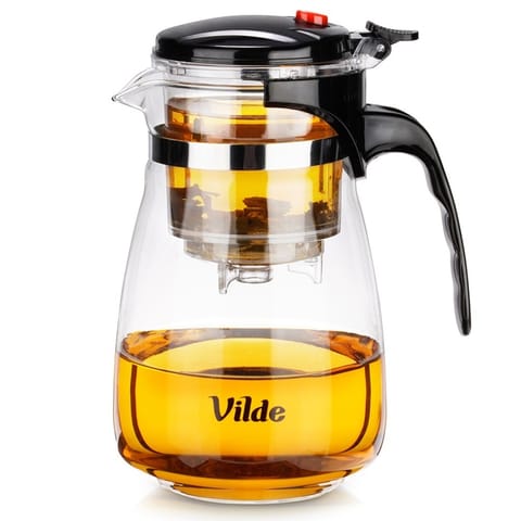 ⁨DZBANEK SZKLANY 960ml Z ZAPARZACZEM SPUSTOWYM DO HERBATY ZIÓŁ 259416⁩ w sklepie Wasserman.eu