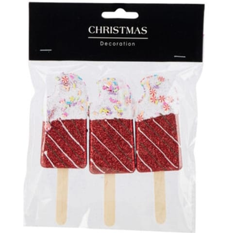 ⁨LODY DEKORACJA WISZĄCA BOMBKA 3SZT CZERWONY⁩ w sklepie Wasserman.eu