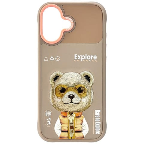 ⁨Etui Nimmy Cool&Cute 2.0 Bear do iPhone  17 beżowy⁩ w sklepie Wasserman.eu