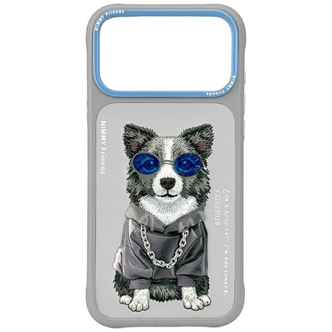 ⁨Etui Nimmy Glasses Cool Dog do iPhone 17 Pro szary⁩ w sklepie Wasserman.eu
