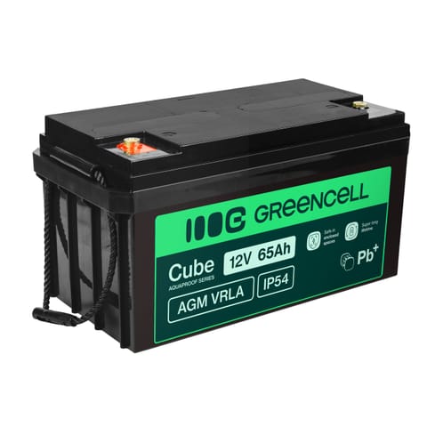 ⁨Green Cell Cube AGM VRLA IP54 12V 65Ah maintenance-free bateria do lawnmowers, skuterów, łodzi, i wózki inwalidzkie⁩ w sklepie Wasserman.eu