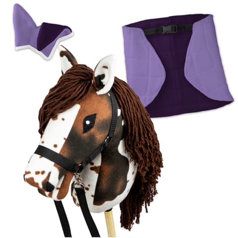 ⁨Zestaw Skippi - Hobby Horse Gniado - srokaty - Derka wrzos i śliwka⁩ w sklepie Wasserman.eu