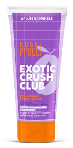 ⁨TUTTI FRUTTI Exotic Crush Club Pobudzający Energy - balsam Soczysta Śliwka i Piżmo 200 ml⁩ w sklepie Wasserman.eu