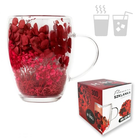 Szklanka termiczna z kwiatami w środku 300ml 1szt SZK192 w sklepie Wasserman.eu