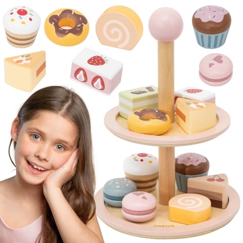 ⁨VIGA Drewniany Stojak na Ciasto z Akcesoriami⁩ w sklepie Wasserman.eu