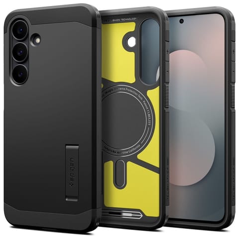 ⁨Spigen Tough Armor MagSafe - Etui do Samsung Galaxy S25 FE (Czarny)⁩ w sklepie Wasserman.eu