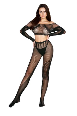 ⁨Bodystocking 2071 black (kolor czarny, rozmiar uniwersalny)⁩ w sklepie Wasserman.eu