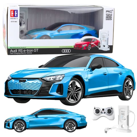 ⁨Samochód Audi RS E-tron GT Zdalnie Sterowany RC Niebieski 1:14⁩ w sklepie Wasserman.eu