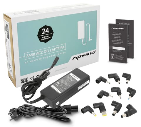 ⁨Zasilacz do laptopa. Uniwersalny 90W 15-20V. 10 wtyków w zestawie⁩ w sklepie Wasserman.eu