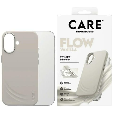 ⁨Etui CARE by PanzerGlass FLOW MagSafe do iPhone 17 waniliowy⁩ w sklepie Wasserman.eu
