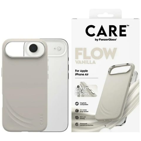 ⁨Etui CARE by PanzerGlass FLOW MagSafe do iPhone Air waniliowy⁩ w sklepie Wasserman.eu