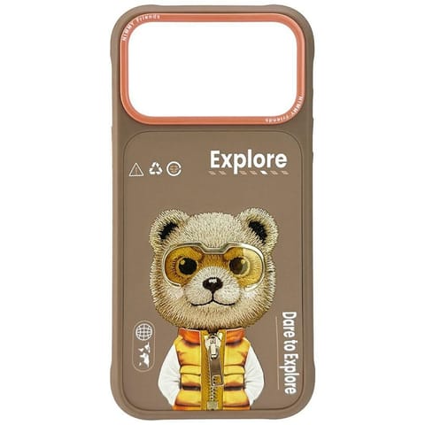 ⁨Etui Nimmy Cool&Cute 2.0 Bear do iPhone  17 Pro Max beżowy⁩ w sklepie Wasserman.eu