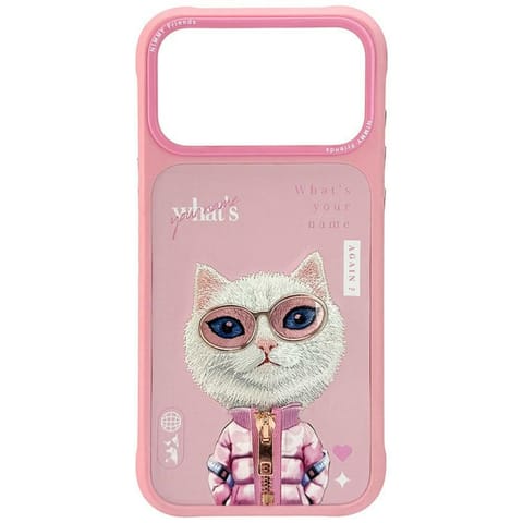 ⁨Etui Nimmy Cool&Cute 2.0 Cat do iPhone   17 Pro Max różowy⁩ w sklepie Wasserman.eu