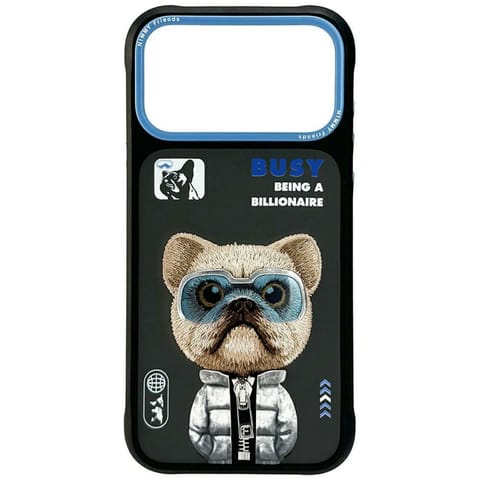 ⁨Etui Nimmy Cool&Cute 2.0 Dog do iPhone   17 Pro Max czarny⁩ w sklepie Wasserman.eu