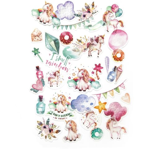 ⁨Naklejki papierowe JEDNOROŻEC (40 szt.) 254046 Galeria Papieru⁩ w sklepie Wasserman.eu