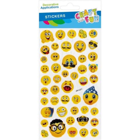 ⁨Naklejki emotki puffy 90x205mm 567336 CRAFT WITH FUN⁩ w sklepie Wasserman.eu