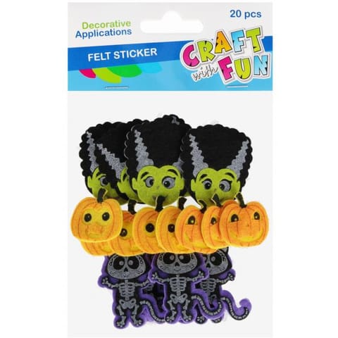 ⁨Naklejki filcowe Halloween mix 20szt. 572680 CRAFT WITH FUN⁩ w sklepie Wasserman.eu