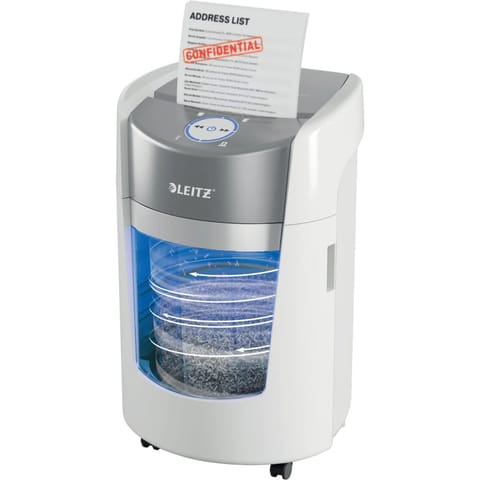 ⁨Niszczarka Leitz IQ Optimax Small Office 350 P5 22L 83590000⁩ w sklepie Wasserman.eu