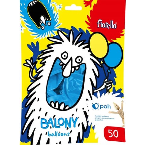 ⁨Balony metalizowane niebieskie 12` (50szt.) FIORELLO 170-2653⁩ w sklepie Wasserman.eu