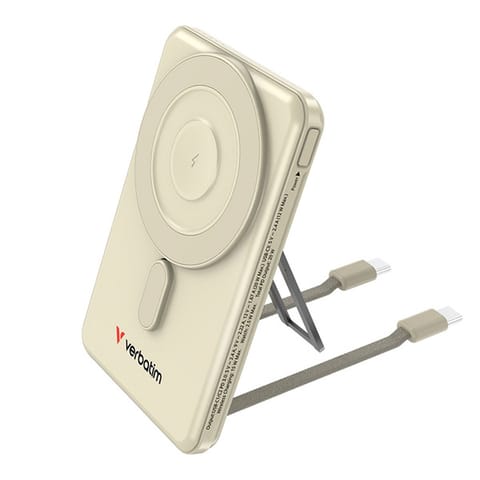 ⁨Verbatim, 5V, ładowanie telefonu, 32253, 5 000mAh, Mocowanie magnetyczne, złota⁩ w sklepie Wasserman.eu