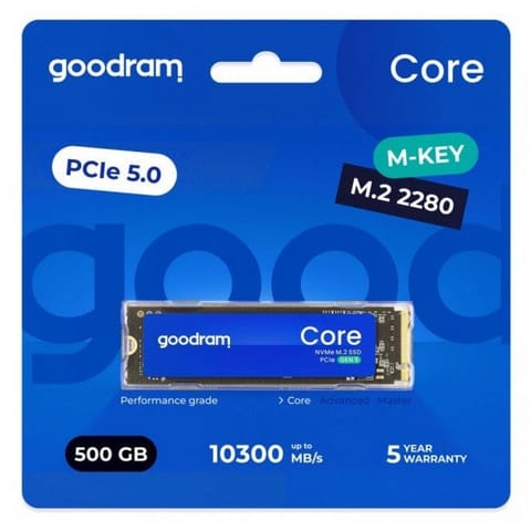 ⁨Dysk SSD GOODRAM SSDR-GRC01-500-80 (M.2 2280″ /500 GB )⁩ w sklepie Wasserman.eu