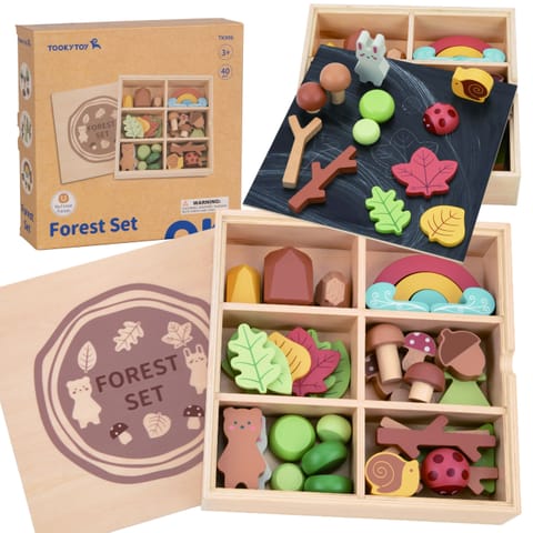 ⁨TOOKY TOY Zestaw Leśny Układanka w Stosy Klocki Figurki⁩ w sklepie Wasserman.eu