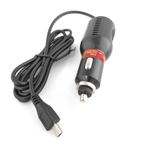 ⁨Ładowarka Samochodowa Nawigacja GPS Kamera 5V 1A 24/12V Kabel 3m Mini USB⁩ w sklepie Wasserman.eu