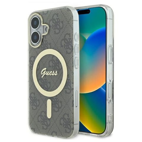 ⁨Guess GUHMP16SH4STW iPhone 16 6.1" brązowy/brown hardcase IML 4G MagSafe⁩ w sklepie Wasserman.eu