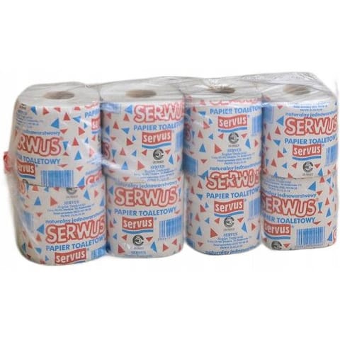 ⁨Papier toaletowy SERWUS ( 8 rolek) 36m szary 1 warstwa⁩ w sklepie Wasserman.eu