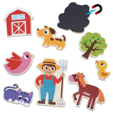 ⁨VIGA Magnetyczni Przyjaciele z Farmy 20 szt. Magnesów – Kreatywna Zabawa z Wiejskimi Zwierzątkami⁩ w sklepie Wasserman.eu