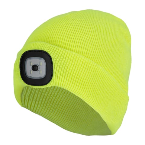 ⁨CZAPKA AKRYLOWA Z OŚWIETLENIEM LED, ŻÓŁTA, CE, LAHTI⁩ w sklepie Wasserman.eu