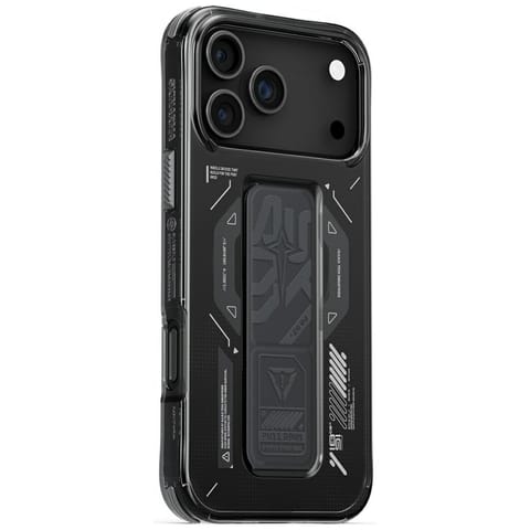 ⁨Etui Skinarma Helio do iPhone 17 Pro Max Magnetic Charging + Grip Stand grafitowy⁩ w sklepie Wasserman.eu