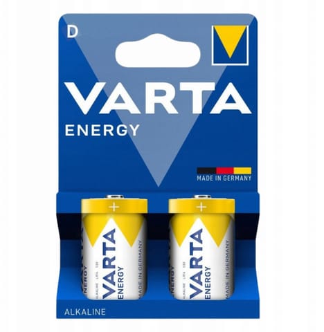 ⁨BATERIE ALKALICZNE VARTA R20 (typD) ENERGY 2szt New⁩ w sklepie Wasserman.eu