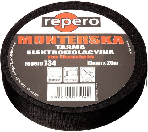 ⁨TAŚMA REPERO 734 MONTERSKA PARCIANA 19MMX25M⁩ w sklepie Wasserman.eu