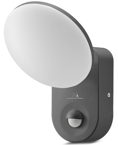 ⁨Maclean LED Lamp, Wall, With PIR Sensor, PC+ALU, 15W, 1100lm, IP65, Neutral White 4000K, Grey, MCE367⁩ at Wasserman.eu